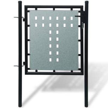 Black Single Door Fence Gate 100 x 150 cm