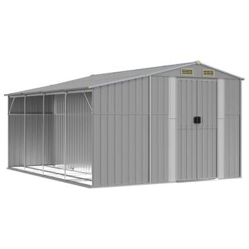 Garden Shed Grey 277x365.5x179 cm Galvanised Steel