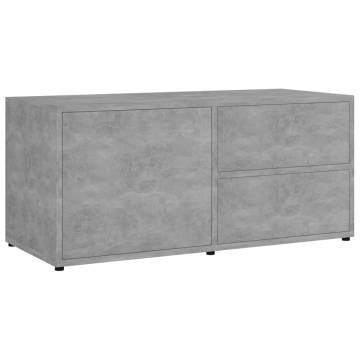 TV Cabinet Concrete Grey 80x34x36 cm Engineered Wood