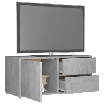 TV Cabinet Concrete Grey 80x34x36 cm Engineered Wood