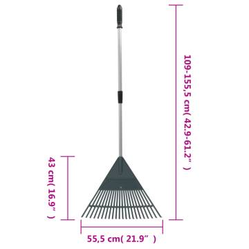 Leaf Rake Dark Green 155.5 cm PP