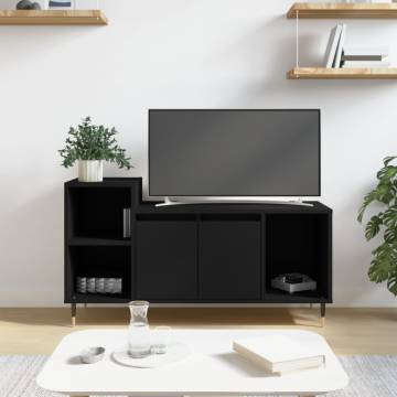 TV Cabinet Black 100x35x55 cm Engineered Wood