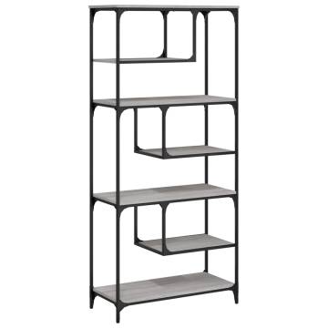 Bookcase Grey Sonoma 81x36x176 cm Engineered Wood