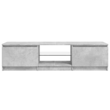 TV Cabinet with LED Lights Concrete Grey 140x40x35.5 cm