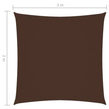 Sunshade Sail Oxford Fabric Square 2x2 m Brown