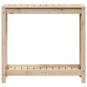 Potting Table with Shelf 82.5x35x75 cm Solid Wood Pine