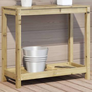 Potting Table with Shelf 82.5x35x75 cm Impregnated Wood Pine