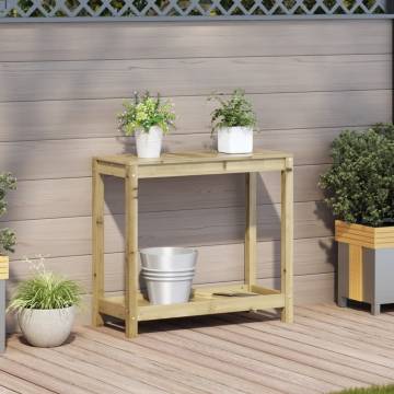 Potting Table with Shelf 82.5x35x75 cm Impregnated Wood Pine