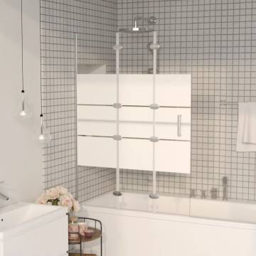 Folding Shower Enclosure ESG 100x140 cm White