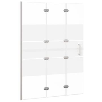 Folding Shower Enclosure ESG 100x140 cm White