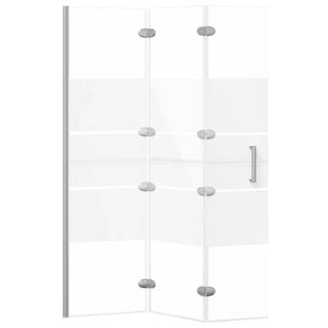 Folding Shower Enclosure ESG 100x140 cm White