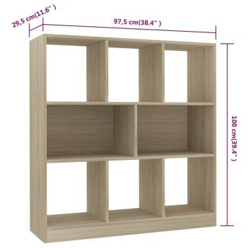 Book Cabinet Sonoma Oak 97.5x29.5x100 cm Engineered Wood