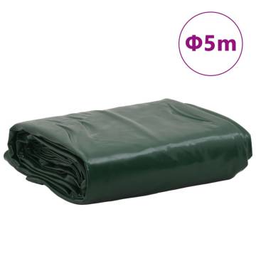 Tarpaulin Green Ø 5 m 650 g/m²