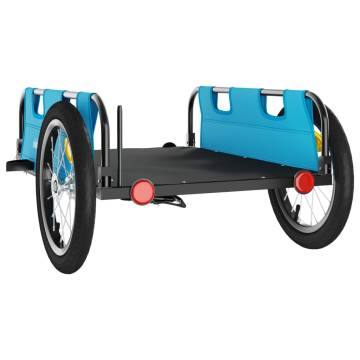 Bike Trailer Blue Oxford Fabric and Iron