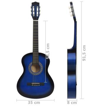 Classical Guitar for Beginner and Kids Blue 3/4 36"