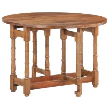 Dining Table Round 110x76 cm Solid Mango Wood