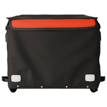 Bike Trailer Black and Orange 45 kg Iron