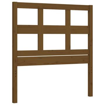 Bed Frame with Headboard Honey Brown 90x200 cm Solid Wood