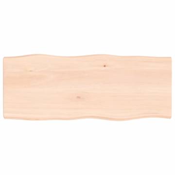 Table Top 100x40x(2-4) cm Untreated Solid Wood Live Edge