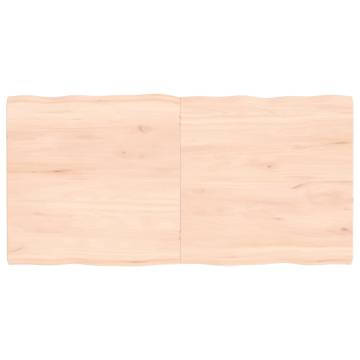 Table Top 120x60x(2-4) cm Untreated Solid Wood Live Edge