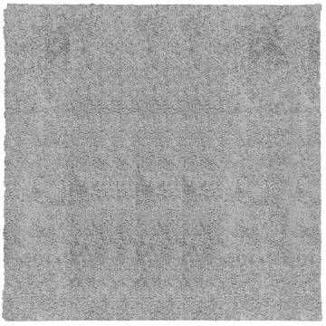 Shaggy Rug PAMPLONA High Pile Modern Grey 120x120 cm