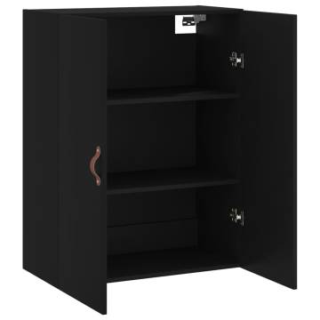 Wall Mounted Cabinet Black 69.5x34x90 cm