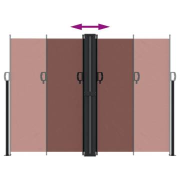 Retractable Side Awning Brown 180x600 cm