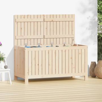 Garden Storage Box 121x55x64 cm Solid Wood Pine