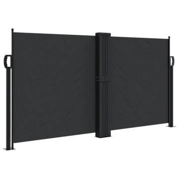 Retractable Side Awning Black 120x600 cm