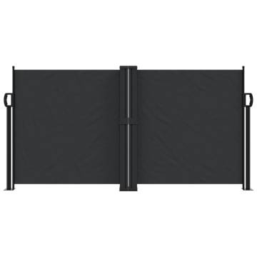 Retractable Side Awning Black 120x600 cm