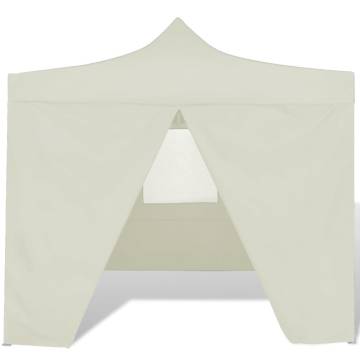 Foldable Tent 3x3 m with 4 Walls Cream