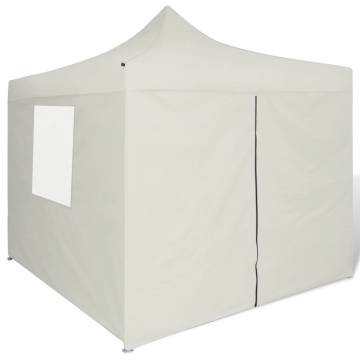 Foldable Tent 3x3 m with 4 Walls Cream