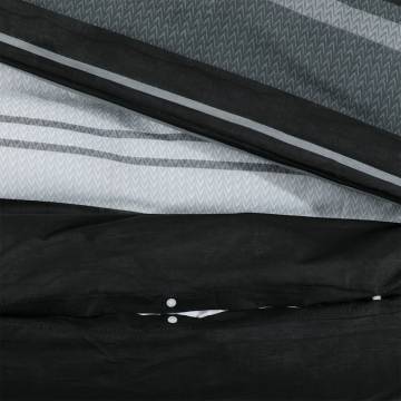 Duvet Cover Set Black and White 140x200 cm Cotton