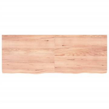 Table Top Light Brown 160x60x(2-6) cm Treated Solid Wood Oak