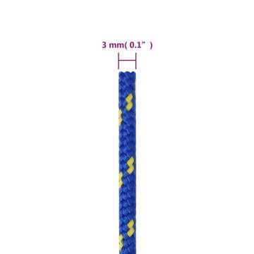 Boat Rope Blue 3 mm 50 m Polypropylene