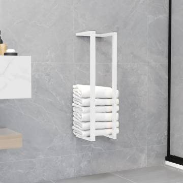 Towel Rack White 12.5x12.5x60 cm Steel