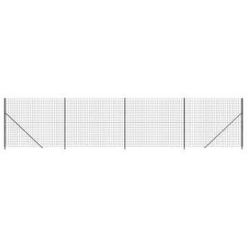 Wire Mesh Fence with Flange Anthracite 2.2x10 m