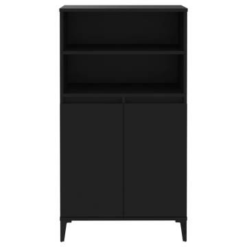 Highboard Black 60x36x110 cm Engineered Wood