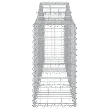 Arched Gabion Baskets 3 pcs 200x30x60/80 cm Galvanised Iron