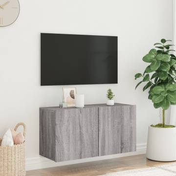 TV Cabinet Wall-mounted Grey Sonoma 80x30x41 cm