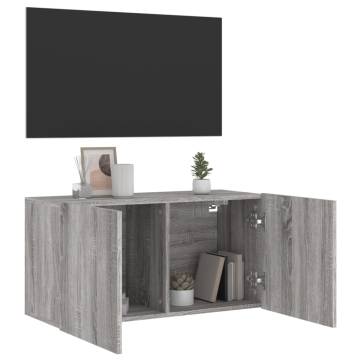 TV Cabinet Wall-mounted Grey Sonoma 80x30x41 cm