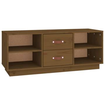 TV Cabinet Honey Brown 100x34x40 cm Solid Wood Pine