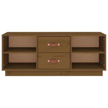 TV Cabinet Honey Brown 100x34x40 cm Solid Wood Pine