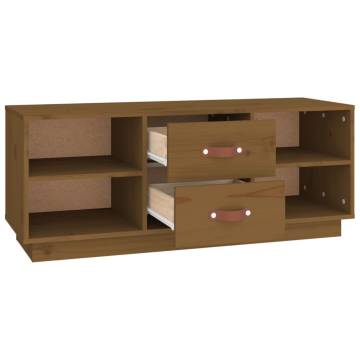 TV Cabinet Honey Brown 100x34x40 cm Solid Wood Pine