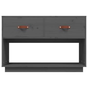 TV Cabinet Grey 90x40x60 cm Solid Wood Pine