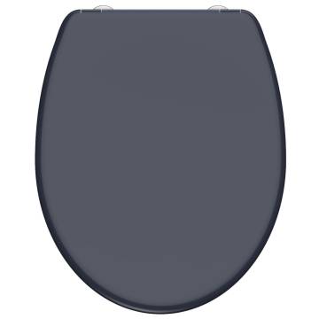 SCHÜTTE Duroplast Toilet Seat with Soft-Close Quick Release ANTHRAZIT