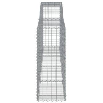 Arched Gabion Baskets 10 pcs 400x50x120/140 cm Galvanised Iron