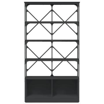 Bookcase Black 100x26x180 cm Engineered Wood and Metal