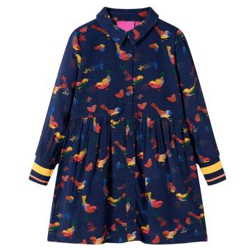 Kids' Dress with Long Sleeves Navy 116