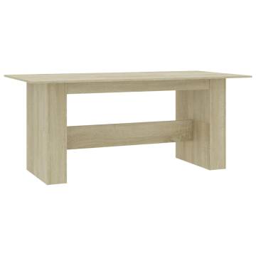 Dining Table Sonoma Oak 180x90x76 cm Engineered Wood